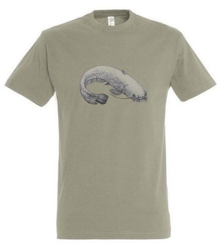 Póló (harcsa mintával) kereknyakú (100%pamut 190gr/m2) TOP, khaki, 2XL